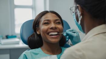Una paciente en una consulta dental.